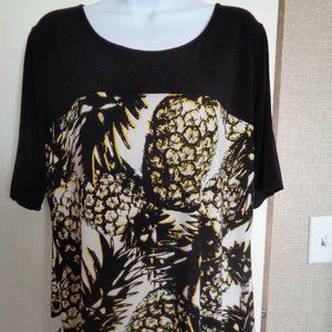 Worthington Pineapple Blouse SZ XL